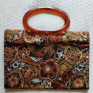 Vintage 60's Lady Pride Floral Mod Market Bag Tote